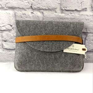 Hearth & Hand Felt & Leather Clutch